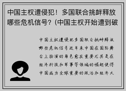 中国主权遭侵犯!多国联合挑衅释放哪些危机信号?(中国主权开始遭到破坏的先后顺序)